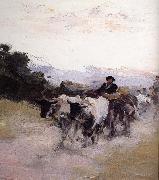 Nicolae Grigorescu Ox Cart oil on canvas